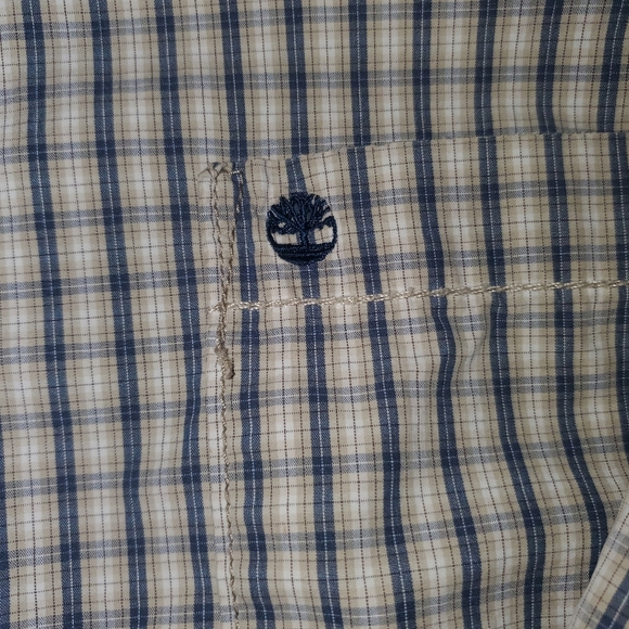 Timberland Men's Medium Checked L/S Dress Shirt Multicolor Cotton Button Down - Picture 2 of 7